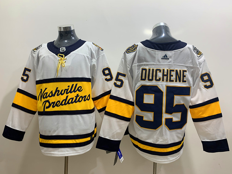 Men's Nashville Predators Matt Duchene #95 White Breakaway Jersey